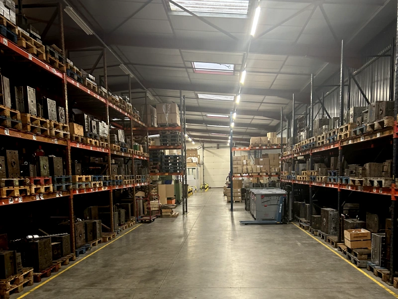 Stockage moule pièce plastique